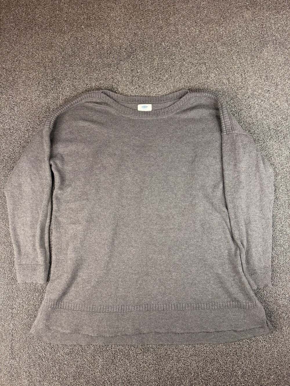 Old Navy Sweater Size XL Gray Crewneck Knit Long Sleeve Pullover